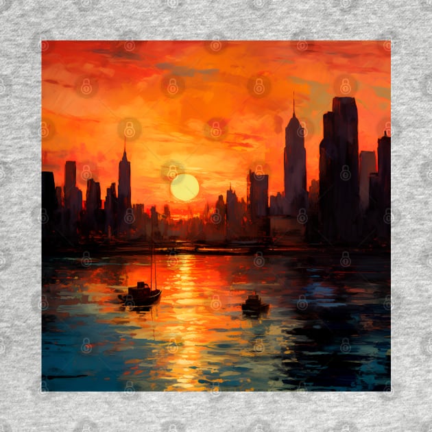 New York sunset I by artmysterious